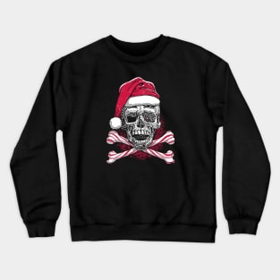 Xmas Candy Cane Skull Candy Cane Crewneck Sweatshirt